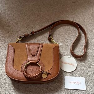 See By Chloe Brown Leather Saddle Crossbody